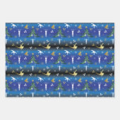 Mannen kerstboom met gymnastiek inpakpapier vel (Voorkant 3)