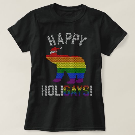 Mannen kerstdagen Beer Gay Pap Paar Oogse Kerstmis T-shirt (Design voorkant)