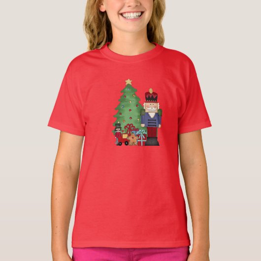 Mannen kerstfeestdag t-shirt met kerstcadeautjes (Voorkant)