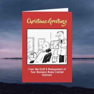 Mannen kerstkaart voor hairdresser of Barbershop Feestdagen Kaart