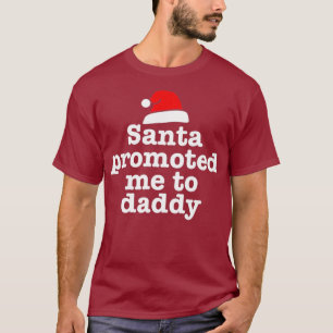 Mannen kerstman promoveerde me tot papa - kerst pa t-shirt