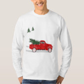 Mannen Kerstmis T, Little Red Truck T-shirt (Voorkant)