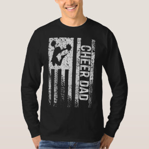 Mannen Kheer Papa -Amerikaanse vlag Cheerl T-shirt