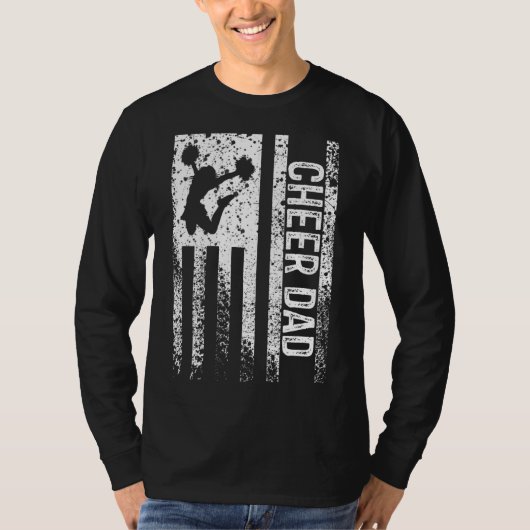 Mannen Kheer Papa -Amerikaanse vlag Cheerl T-shirt (Voorkant)