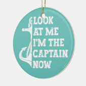 Mannen kijk naar me Ik ben de kapitein nu boten Keramisch Ornament (Links)