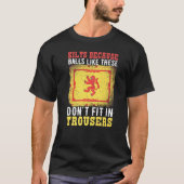 Mannen kilts omdat ballen als deze niet in TR pass T-shirt (Voorkant)