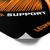 Mannen Kinder Strijder Gift I Draag Oranje Leukemi Poster (Hoek)