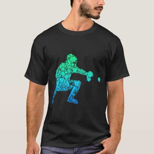 Mannen Kinderen T-Shir van de Baseball Catcher Pla T-shirt (Voorkant)