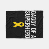 Mannen kinderkanker bewustzijn van papa fleece deken (Voorkant (Horizontaal))