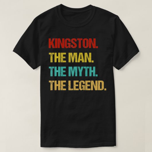 Mannen Kingston Het Man De Mam De Legende T-shirt (Design voorkant)
