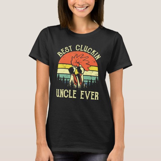 Mannen kip Best Cluckin oom Ever T-shirt (Voorkant)