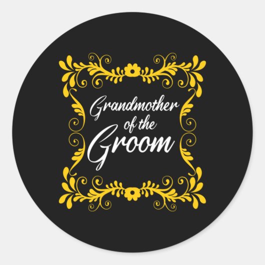 Mannen Kip Feest Oma Van De Bruidegom Team Bemanni Ronde Sticker (Voorkant)