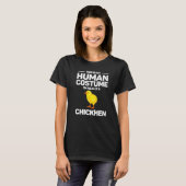 Mannen kiphalloween kostuum schattige gele kip t-shirt (Voorkant volledig)