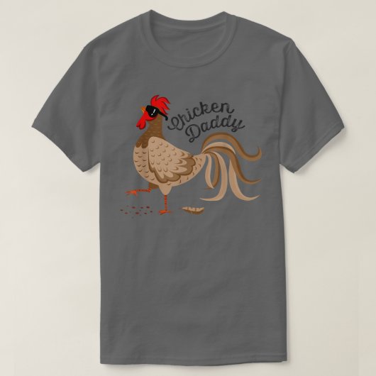 Mannen kippappa Chicken Dad Funny Rooster Poult T-shirt (Design voorkant)