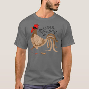 Mannen kippappa Chicken Dad Funny Rooster Poult T-shirt