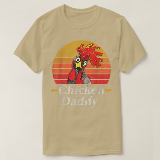 Mannen kippappa Pluimveestapel T-shirt (Design voorkant)