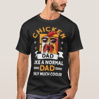 Mannen kippen Pap Farmer Rooster Hen Chicken vocat T-shirt
