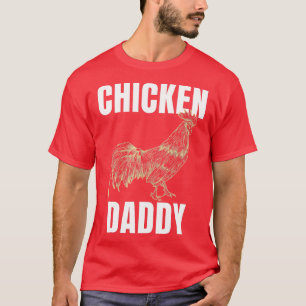 Mannen kippen Papa Funny Chicken Farmer Dadd T-shirt