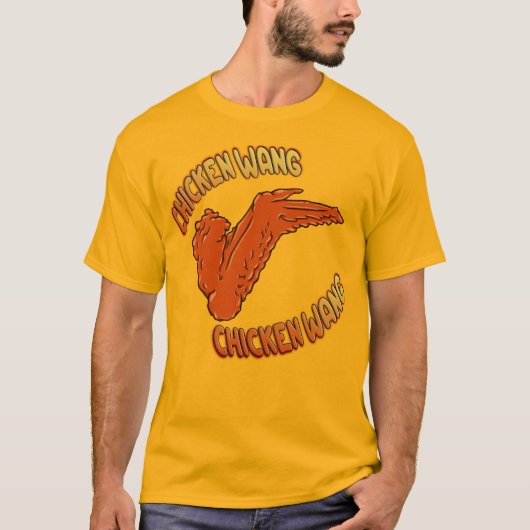 Mannen Kippenvleugel T-shirt (Voorkant)