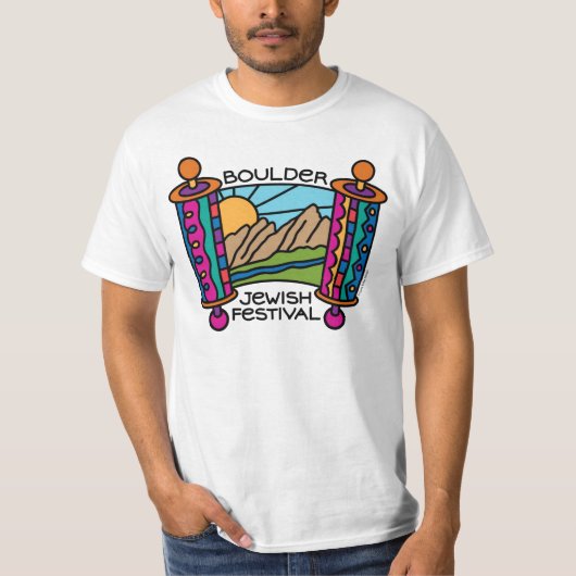 Mannen Klassiek Logo T-shirt van het Joodse Westen (Voorkant)