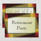 Mannen klassiek pensioneringsfeest kaart (Voorkant / Achterkant)