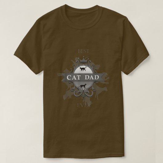 Mannen Klassieke beste kat vader ooit Kute Kat vad T-shirt (Design voorkant)