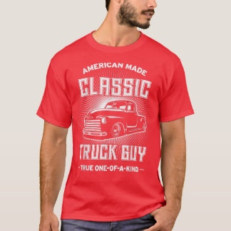 Mannen Klassieke Vrachtwagen Guy Funny American P T-shirt