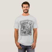 Mannen kleding Lopard Hoofd Moderne Sjabloon Ash T-shirt (Voorkant volledig)
