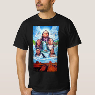Mannen Kleding Mode Indianen Schilderen T-shirt