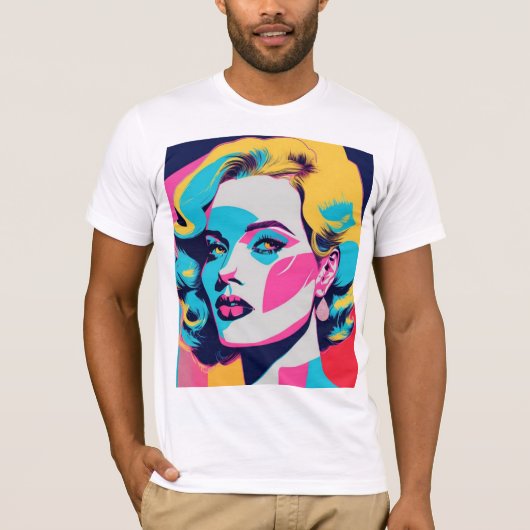 Mannen kleding, pop art T-shirt (Voorkant)