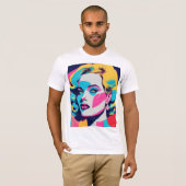 Mannen kleding, pop art T-shirt (Voorkant volledig)