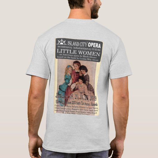 Mannen Klein vrouwtje T-shirt (Achterkant)