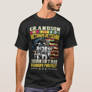 Mannen kleinzoon van Vietnamese veteranen - vrijhe T-shirt