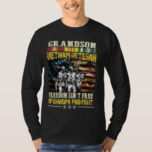 Mannen kleinzoon van Vietnamese veteranen - vrijhe T-shirt