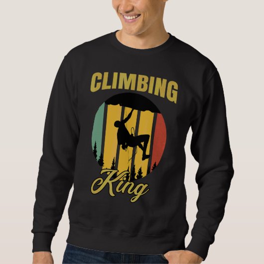 Mannen klimkoning Retro Boulder Rocks Boulderen Trui (Voorkant)