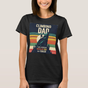 Mannen Klimmen Rotsen Vader Bergbeklimmer Wandelen T-shirt
