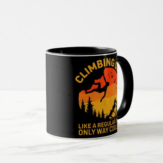 Mannen klimmende pap als een gewone klimmer mok (Voorkant rechts)