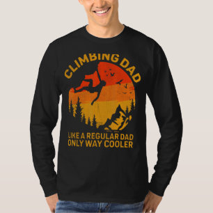 Mannen klimmende pap als een gewone klimmer t-shirt