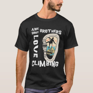 Mannen  klimmer Carabiner Geweldige Brothers L. T-shirt