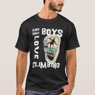 Mannen klimming Carabiner Geweldige booys Love T-shirt
