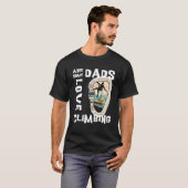 Mannen  klimming Carabiner Geweldige dads Love T-shirt (Voorkant volledig)