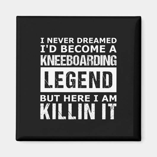 Mannen Kneeboarden Grappig Magneet (Voorkant)