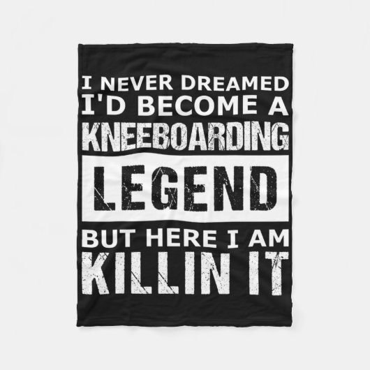 Mannen Kneeboarding Grappig Fleece Deken (Voorkant)