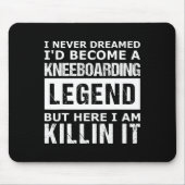 Mannen Kneeboarding Grappig Muismat (Voorkant)