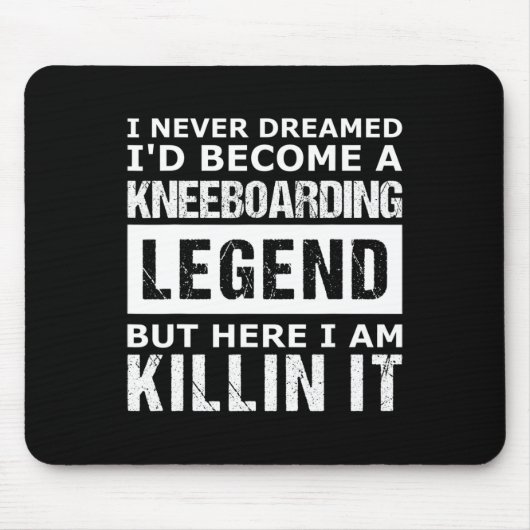 Mannen Kneeboarding Grappig  Muismat (Voorkant)