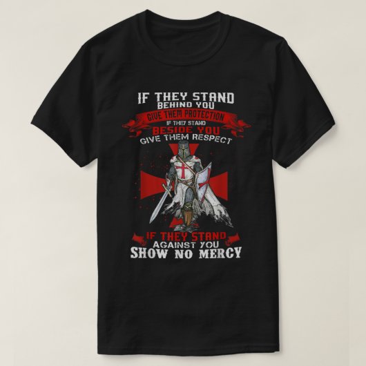 Mannen Knight Templar Christelijke aankomende God T-shirt (Design voorkant)