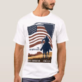 mannen-knop omhoog westerne shirten westerne knop  t-shirt (Voorkant)