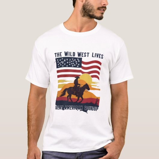 mannen-knop omhoog westerne shirten westerne knop  t-shirt (Voorkant)