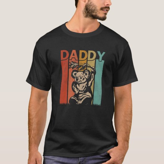 Mannen Koala Retro Stijl  Papa Grafisch Fathe T-shirt (Voorkant)