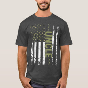 Mannen Koel Oom-Amerikaanse Patriottische Vlag Vla T-shirt